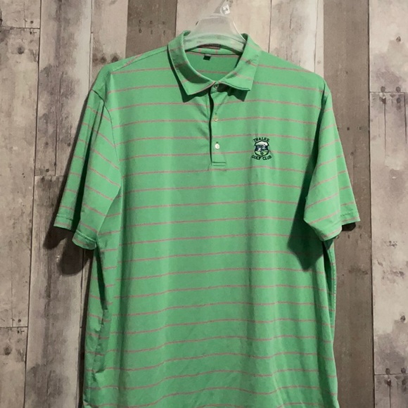 Peter Millar Tralee Golf Club Green Golf Polo - Picture 1 of 7
